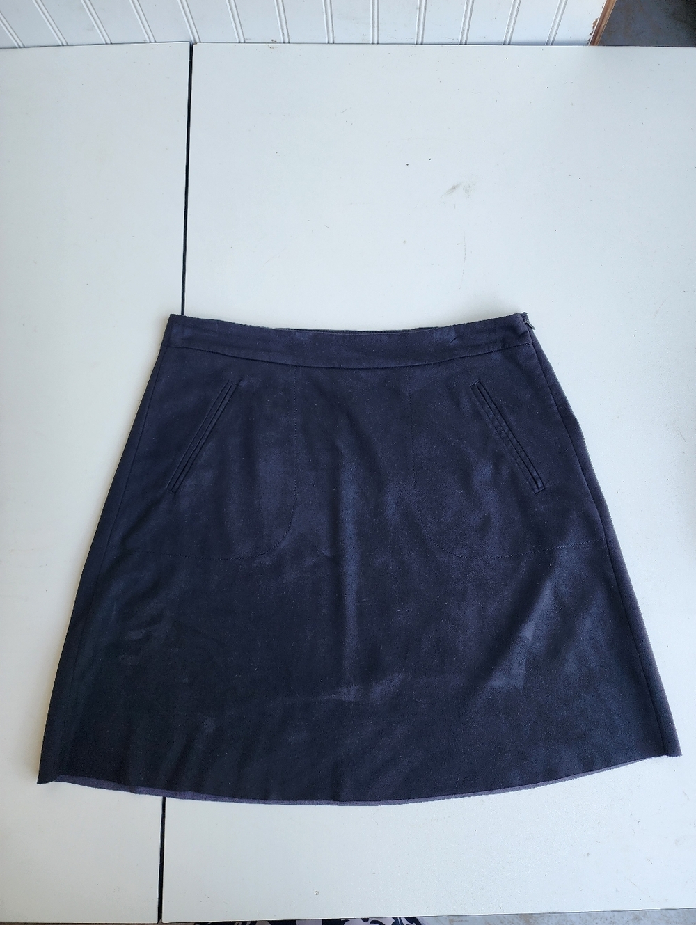 LEVEL 99 Stitch Fix Women’s Black Faux Suede Straight Pencil Skirt Size 28